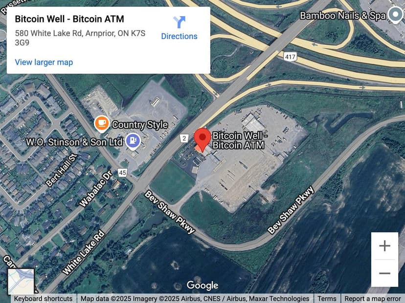 Map for Arnprior Bitcoin ATM