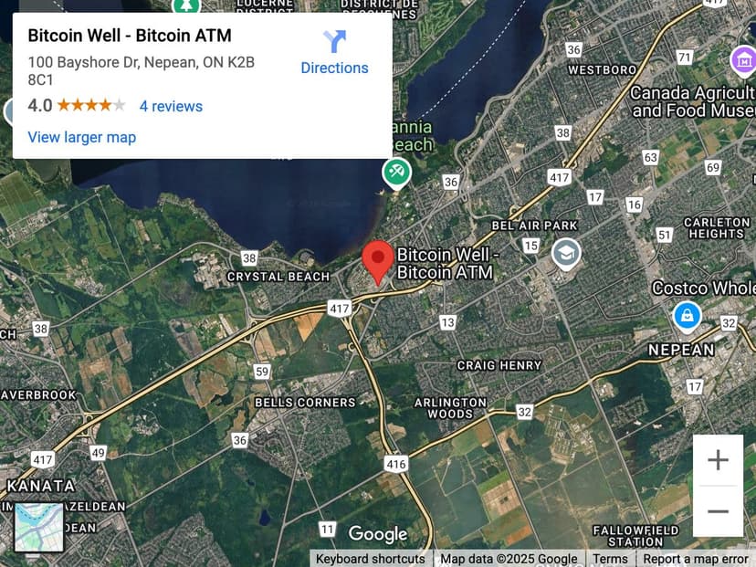Map for Bayshore Shopping Centre Bitcoin ATM