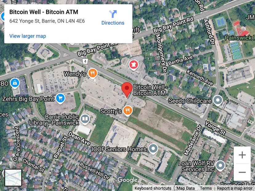 Map for Big Bay Point Variety Bitcoin ATM