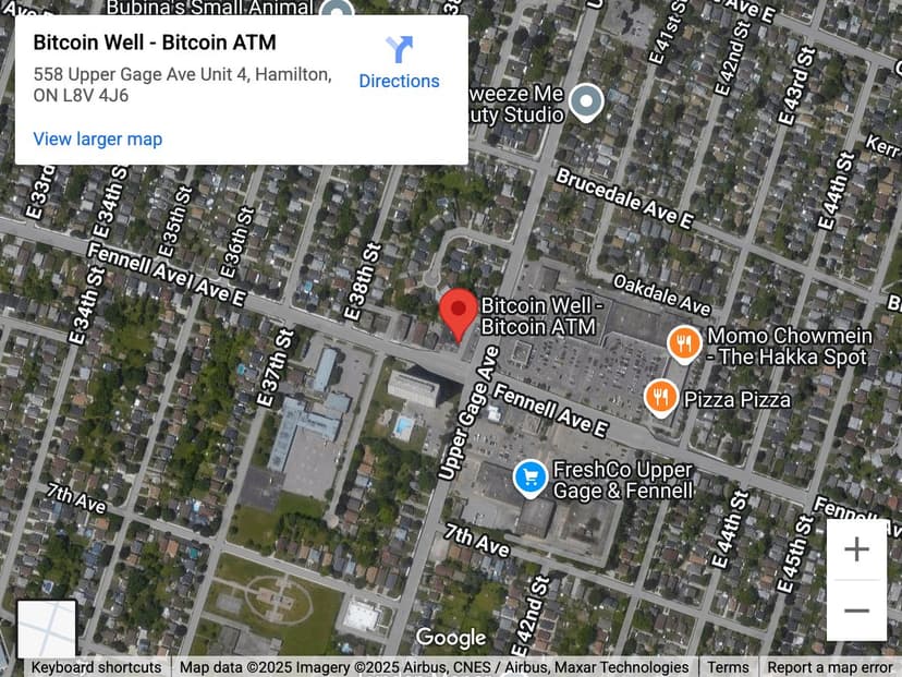 Map for Hamilton Bitcoin ATM