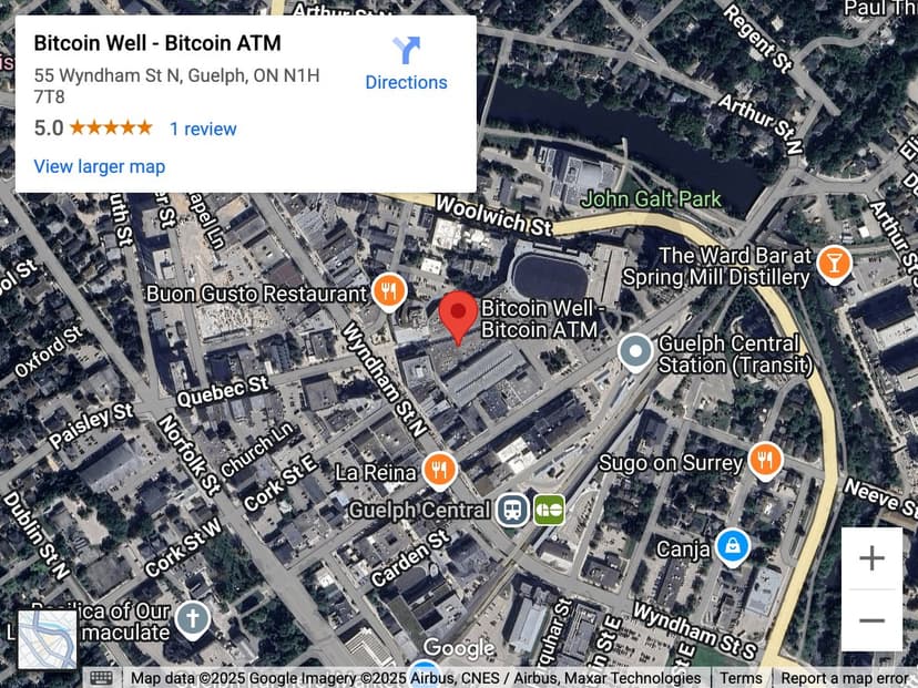 Map for Old Quebec Street Shoppes Bitcoin ATM