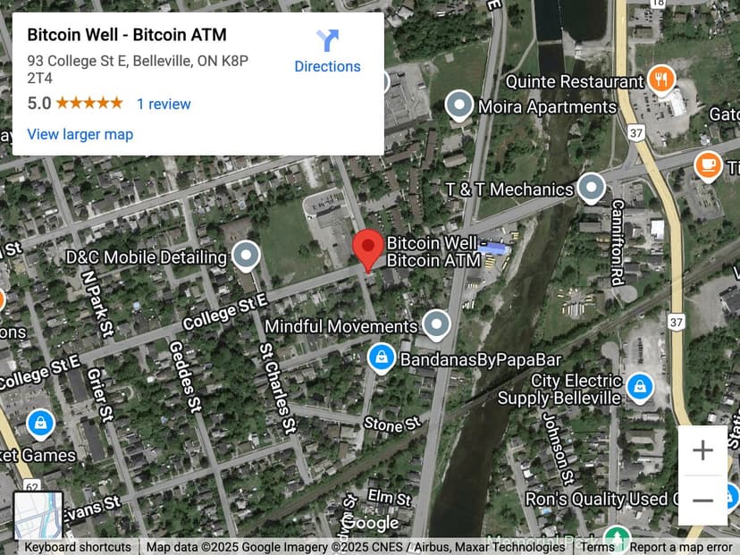 Map for College Street Variety Bitcoin ATM