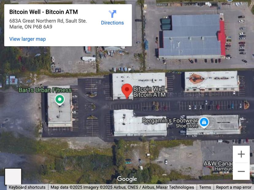Map for Sault Ste. Marie Bitcoin ATM
