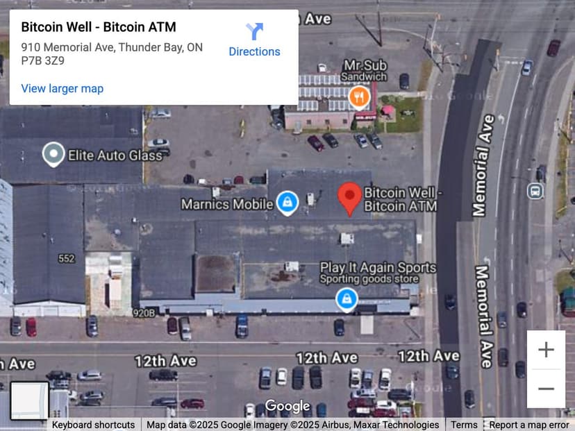 Map for Thunder Bay Bitcoin ATM