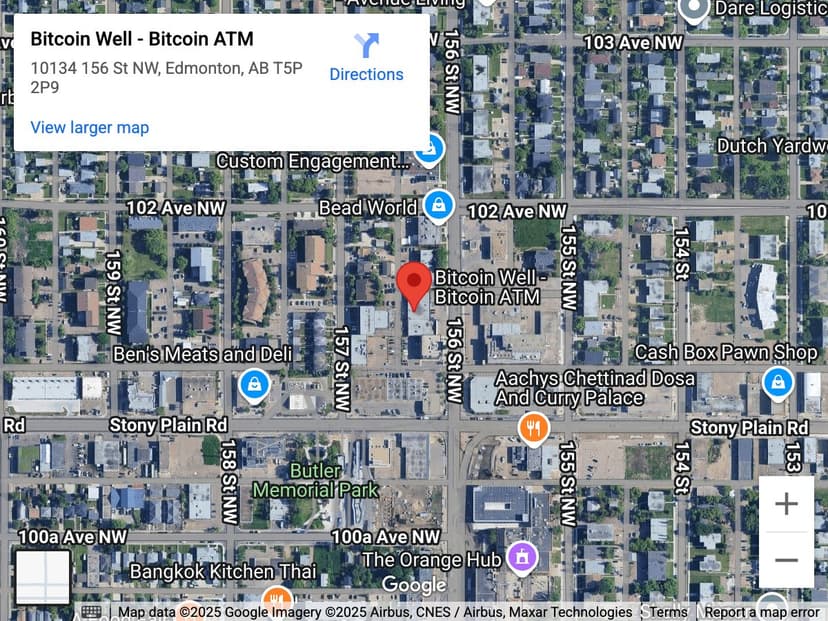 Map for Jasper Place Bitcoin ATM