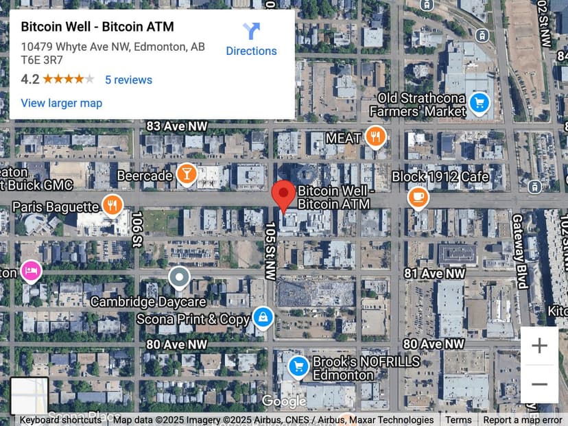 Map for Queen Alexandra (Whyte Ave) Bitcoin ATM