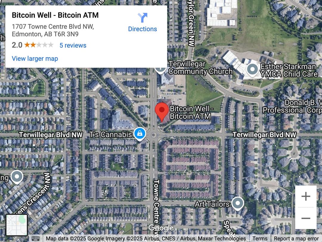 Map for Terwillegar Towne Bitcoin ATM