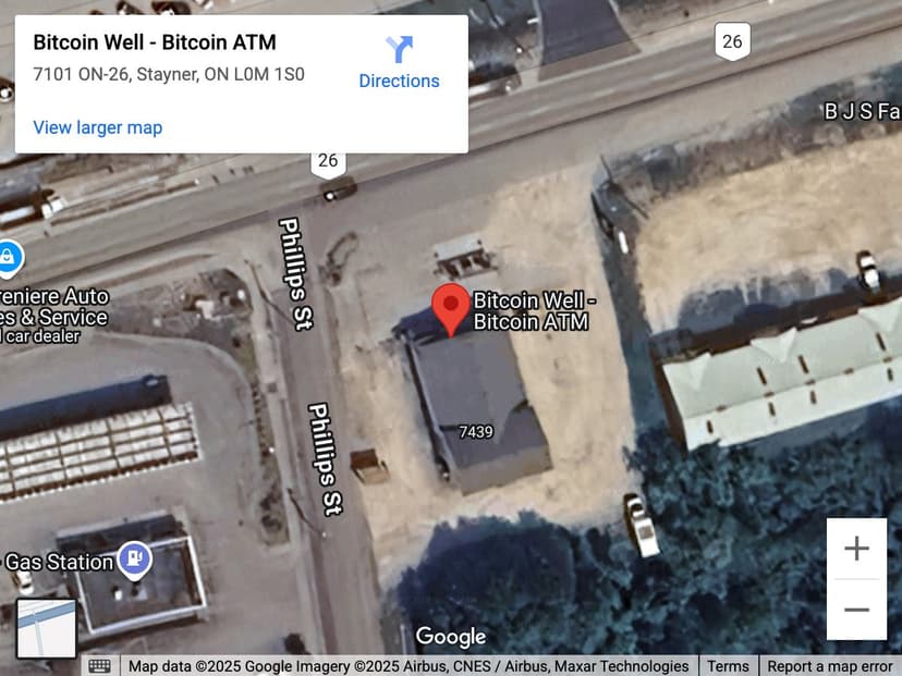 Map for Stayner Bitcoin ATM