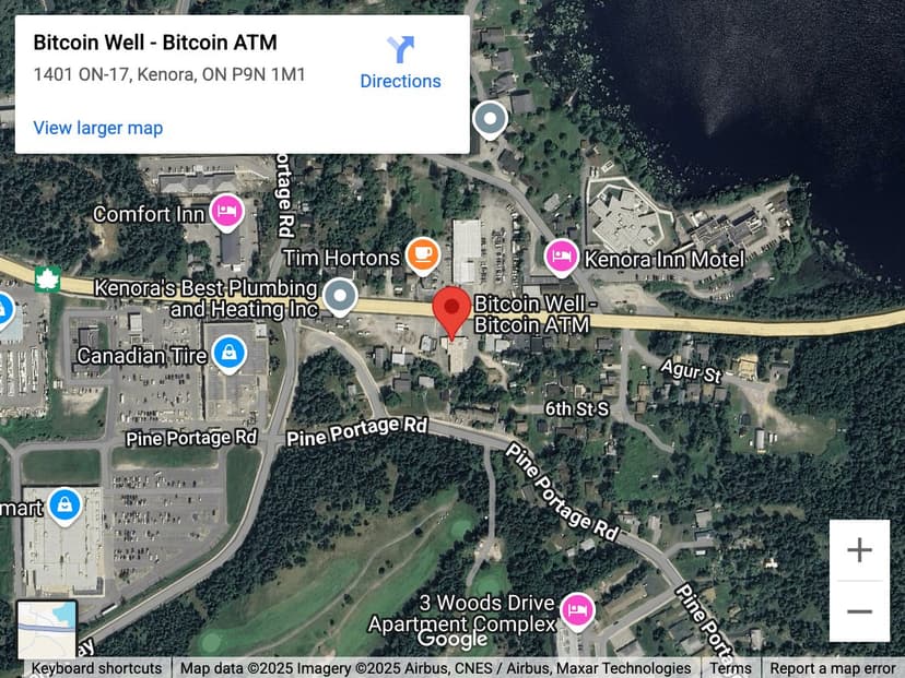 Map for Kenora Bitcoin ATM