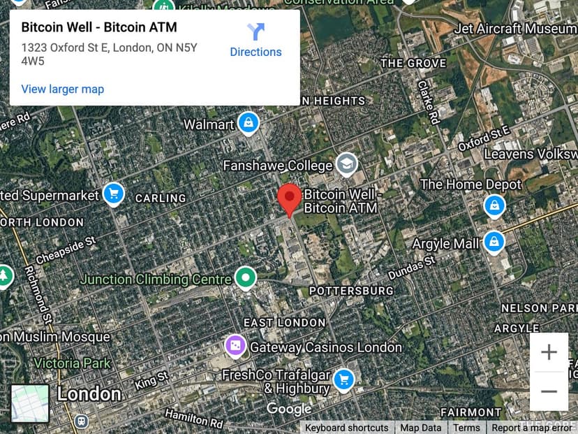 Map for Oxbury Centre Bitcoin ATM