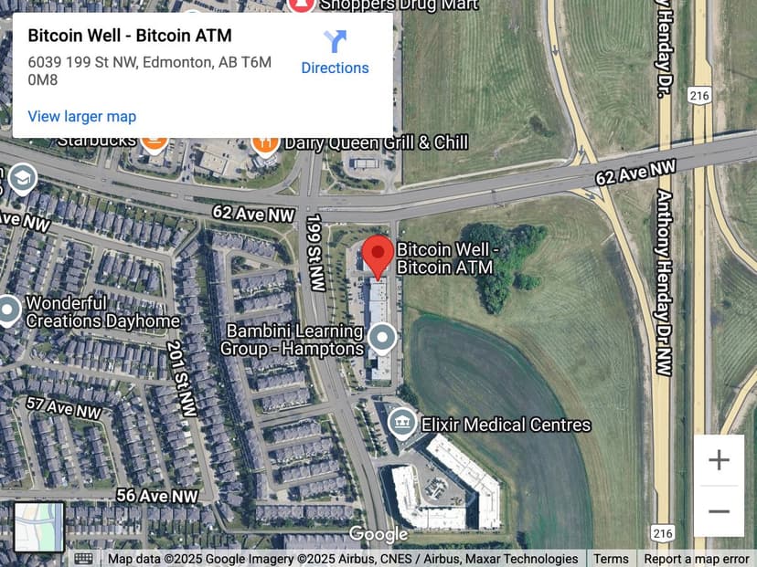 Map for Hampton Landing (199 St) Bitcoin ATM