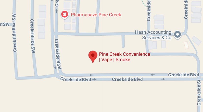 Map for Pine Creek Bitcoin ATM