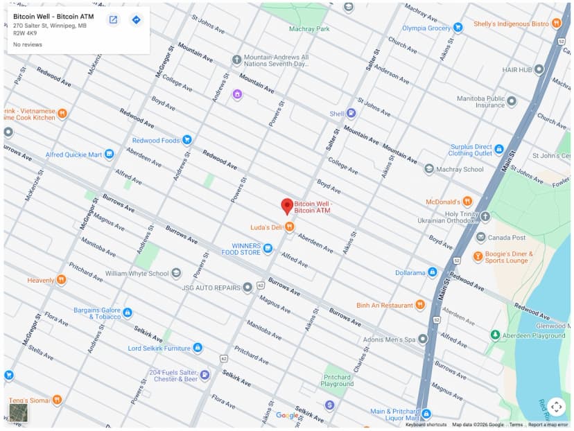 Map for Salter Street Bitcoin ATM
